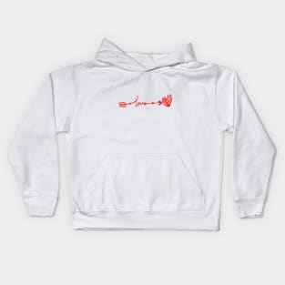 cute arrow heart Kids Hoodie